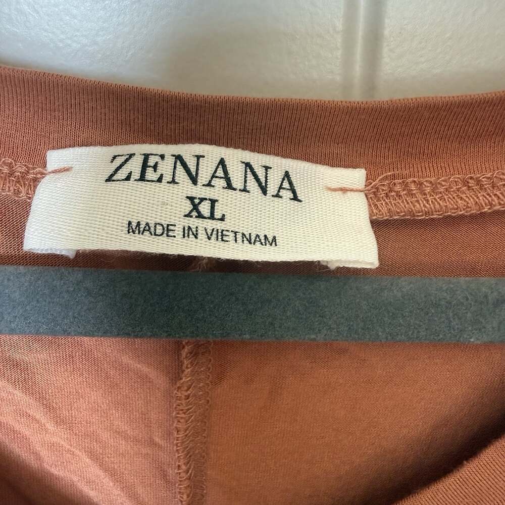 Zenana Women's Sleeveless V-Neck Tank Top Rust Orange Size XL - Picture 3 of 5
